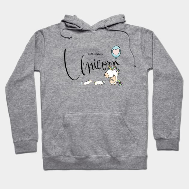 Life status: Unicorn Hoodie by geep44